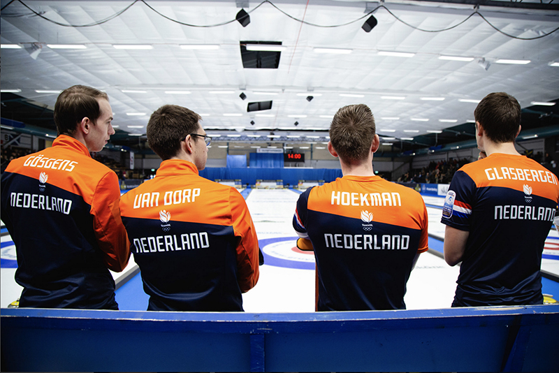 Nederlands herenteam EK Curling 2019