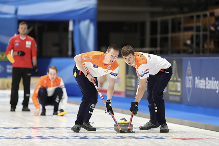 Nederlands herenteam EK Curling 2019