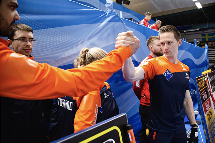Nederlands herenteam EK Curling 2019